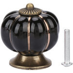 Boutons de porte en c�ramique en forme de citrouille, style europ�en, poign�es pour meubles de chambre, ...