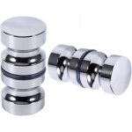 Boutons de porte de douche coulissante en inox 2 paires avec vis incluses pour cabine de salle de bain ... Boutons de porte de douche coulissante en inox 2 paires avec vis incluses pour cabine de salle de bain ...
