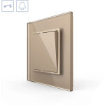 Bouton poussoir, cadre dor