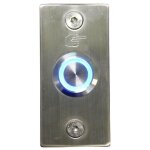 Bouton poussoir - inox - encastrable - lumineux bleu - 8 a - monophas�
