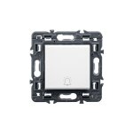 Bouton - poussoir symbole sonnette 6a legrand valena next 741258 blanc