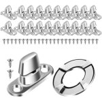 Boutons - pression � ?illet tournants pour toile ? 30 pi�ces vis de fixation ? m�tal r�sistant aux intemp�ries ...