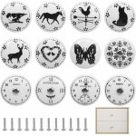 Bouton de tiroir ceramique meuble porcelaine vintage, boutons de meubles pour placards de cuisine, poign�e ...