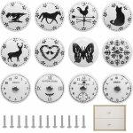 Bouton de tiroir ceramique meuble porcelaine vintage, boutons de meubles pour placards de cuisine, poign�e ...