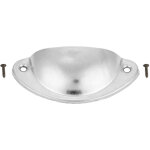 Bouton de tiroir / meuble en m�tal, poign�e de porte antique en forme de coquillage (argent�)