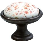 Bouton de tiroir porcelaine c�ramique 34 mm avec vis meuble vintage antique style porte poign�e commode ...