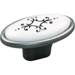 Bouton de tiroir porcelaine c�ramique 58 mm avec vis meuble vintage antique style porte poign�e commode ...