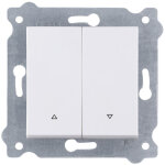 Bouton de volet roulant blanc ? ensemble complet avec plaque ? 216 / 01e exen