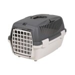 Box de transport capri 1 - xs : 32x31x48 cm - gris clair et gris fonce - pour chien et chat - trixie