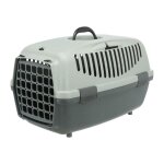Box de transport capri 3 - s - 40 x 38 x 61 cm - anthracite, gris et vert - pour chien - trixie