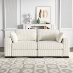 Bpkadhy canap� 2 places moderne, canap�s modulables, canap� capitonn� avec coussins, canap� d'angle en ...