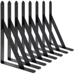 Br - vie equerre etagere murale, 8 pcs supports triangulaires de 90 degr�s en acier, �querres �tag�res ...
