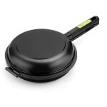 Bra - pole  frire double pour omelettes prior a121467 / 26cm / fonte d'aluminium / compatible avec ...