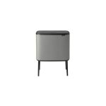 Brabantia - bo touch bin poubelle, plastique en acier alli�, gris b�ton min�ral, 3 x 11 l
