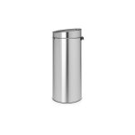 Poubelle 30 litres brabantia touch bin ronde mat