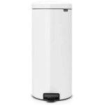 Brabantia - poubelle blanche 30 litres ronde à pédale Brabantia - poubelle blanche 30 litres ronde à pédale