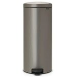 Brabantia - poubelle de cuisine 30 l à pédale époxy platinium Brabantia - poubelle de cuisine 30 l à pédale époxy platinium