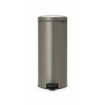 Brabantia - poubelle de cuisine 30 l  pdale poxy platinium