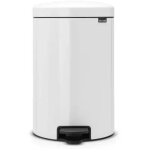 Brabantia - poubelle métal blanc 20 litres ronde à pédale Brabantia - poubelle métal blanc 20 litres ronde à pédale