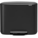 Brabantia poubelle � p�dale 11 + 23 l matt black - bo