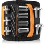 Bracelet magnetique homme bricolage r�glable avec 20 aimants super puissants bracelet pour vis de retenue, ...