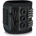Bracelet magn�tique noir et jaune, maintient vis, �crous, boulons et forets - aimant puissant, bracelet ...