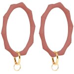 Bracelet porte - cl�s en silicone style bambou