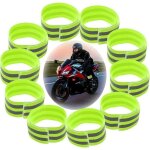 Bracelets r�fl�chissants, 10pcs bande r�fl�chissante brassard brassards r�fl�chissants �lastique bracelets ...