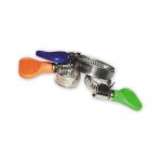 Bradas - 30 - 45mm papillon 10x colliers de serrage en acier inoxydable colliers