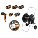 Bradas - chariot de tuyau d'arrosage de avec tuyau de 20 m + pistolet + kit de connexion + arroseur de ...