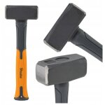 Bradas, marteau de ma�on - 2000 g - 29 cm - fibre de verre - l�ger - r�sistant - confort optimal