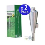 Lot de 2 torches de jardin en acier inox 115 cm - durent toute la nuit - fermeture anti - fuite