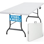 No brand - casaria table de camping pliante plastique rectangulaire table de jardin pique - nique 8 ...