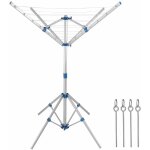 No brand - monzana schoir  linge parapluie sur pieds tendoir  linge pliable aluminium 4 bras 4 pieds ...
