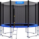 No brand - trampoline ext�rieur rond �366cm max. 150kg set complet filet de s�curit� porte d'entr�e �chelle ...
