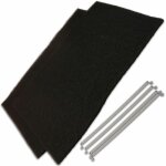 Brandt - lot de 2 filtres charbon 335x95x5 mm (74x5766) hotte fagor, sauter, valberg