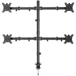 Bras de fixation r�glable gembird ma - d4 - 01 pour 4 �crans (rotation, inclinaison, pivotement). 13  ...