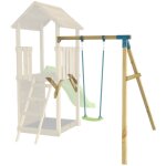 Bras de portique balan�oire simple avec si�ge pour aire de jeux skywood bois fsc�