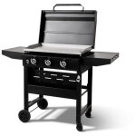 Brasero by favex - plancha gaz sur chariot stellar 700 - 3 br�leurs ? 12 kw ? plaque inox 69, 5 x 44 ...