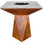 Artiss design - brasero g1 corten plaque acier carbone - artiss