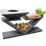 Brasero g5 graphite plaque de cuisson acier inoxydable alimentaire - artiss