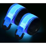 Parkside - brassard lumineux led rechargeable usb, brassard reflechissant led running, bande clignotant ...