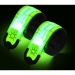 Parkside - brassard lumineux led rechargeable usb, brassard reflechissant led running, bande clignotant ...