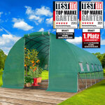 Serre de jardin 18m (3x6) extrmement stable parois enroulables croissance optimale des plants, aration ...