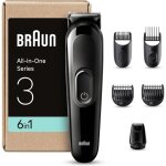 Braun tondeuse electrique tout - en - un pour hommes series 3 mgk3420, coffret 6 - en - 1, kit pour barbe, ...