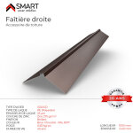Bravo the smart solution - faîtière droite - bac acier - tôle de couverture - toiture - h12 brun chocolat ... Bravo the smart solution - faîtière droite - bac acier - tôle de couverture - toiture - h12 brun chocolat ...