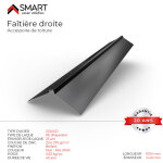 Bravo the smart solution - fatire droite - bac acier - tle de couverture - toiture - h12 noire ral ...