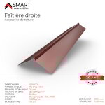 Bravo the smart solution - fatire droite - bac acier - tle de couverture - toiture - h12 rouge oxyde ...