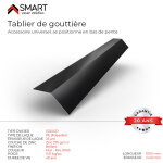 Bravo the smart solution - tablier de gouttire - bac acier - tle de couverture - toiture - h12 noire ...