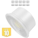 Lot de 10 modules led 5w pour spots encastrables gu10, mr16, 3000k, 380lm, 38�